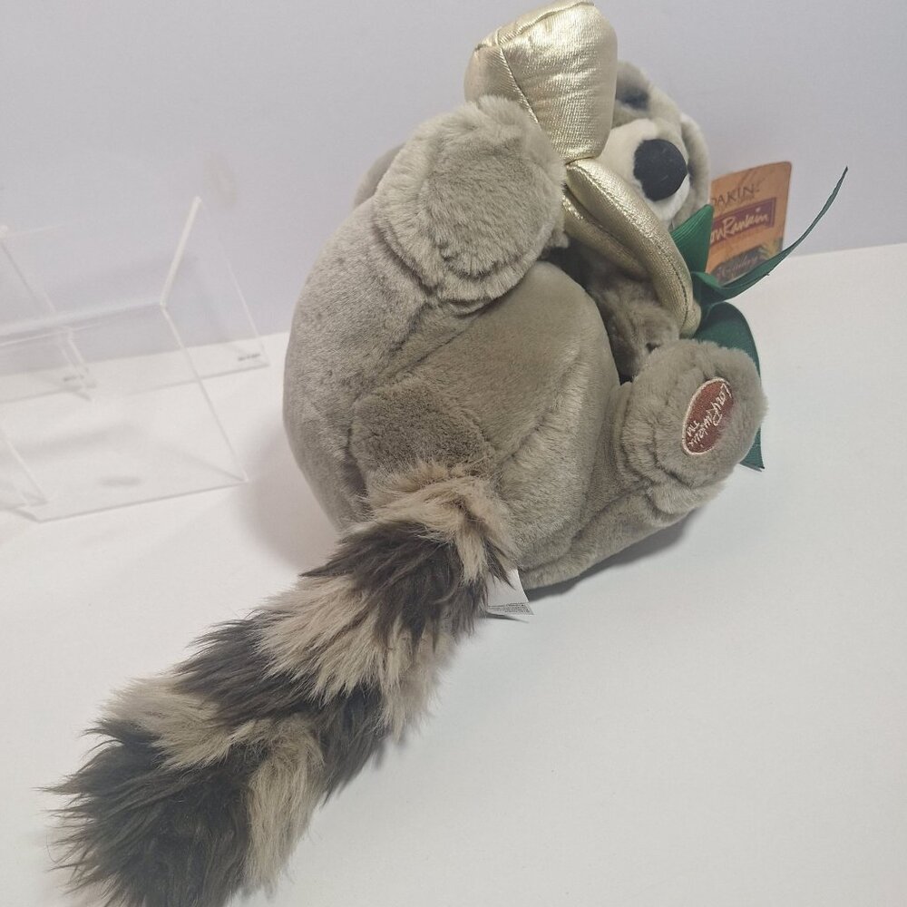 Sammy Raccoon Holiday Dakin Plush Lou Rankin Friends Christmas French Horn - Picture 15 of 16